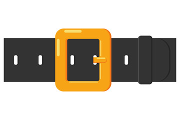 Santa Claus belt vector cartoon illustration isolated on a white background.