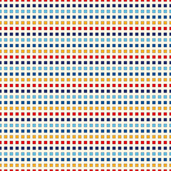 Seamless pattern with symmetric geometric ornament. Abstract repeated bright horizontal lines background.