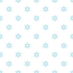 Vector seamless pattern with decorative snowflakes. Winter background.