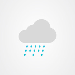 Cloud and rain icon vector design