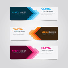 Set of banner background, modern template design