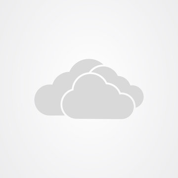 Grey cloud icon vector design