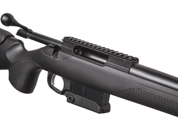 modern bolt carbine isolated on white background. Close-up of weapons for hunting, sport and...