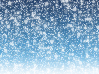 Christmas blue background with snowflakes