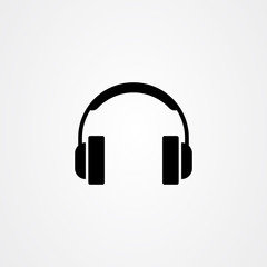 Headphones icon logo vector design