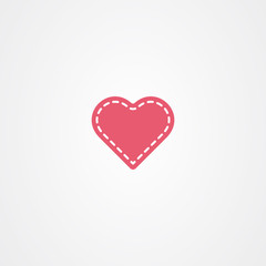 Heart icon vector. Love symbol. Valentine's Day sign.