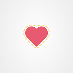 Heart icon vector. Love symbol. Valentine's Day sign.