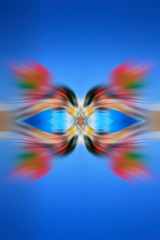 Obraz na płótnie Canvas radial color pattern, closeup of photo