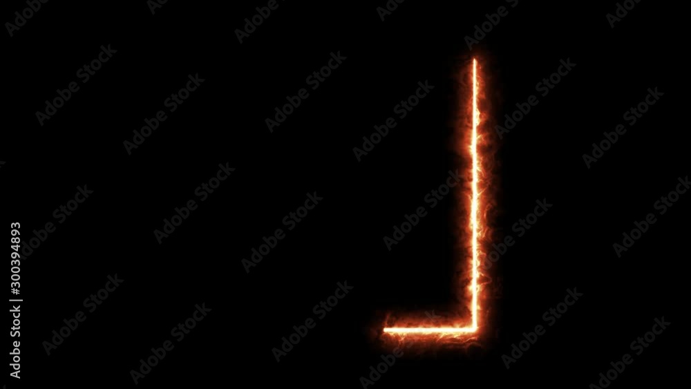 Poster 4k fire square stroke animation/ animation of a slow motion shining burning square shape stroke with