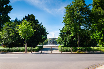Dresden Albertplatz  - Stadt Park Sommer 1