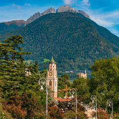 Fototapeta premium Beautiful view at Meran, South Tyrol, Italy