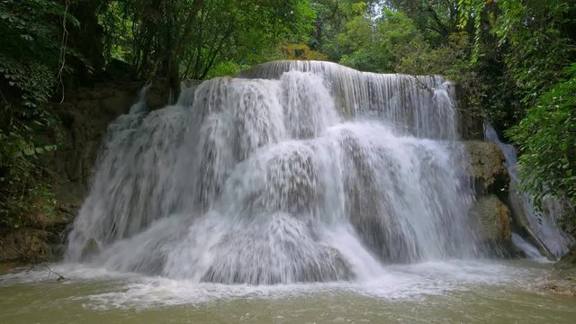 Deep forest Waterfall, Kanchanaburi, Thailand 