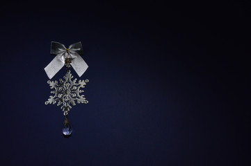 snowflake on blue background.  Background for winter and christmas theme.