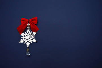snowflake on blue background.  Background for winter and christmas theme.