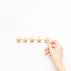 Five stars Customer Experience Feedback Concept