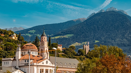 Beautiful alpine view at Meran, South Tyrol, Italy