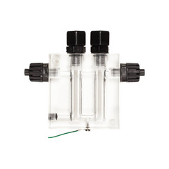 Industrial acrylic water flow meter isolated