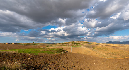 Wonderful Sicilian Landscape, Barrafranca, Enna, Sicily, Italy, Europe
