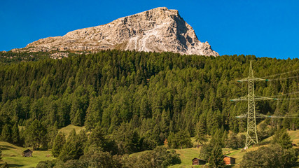 Beautiful alpine view near Eyrs, Vinschgau, South Tyrol, Italy