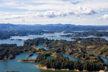 Guatape lake in Antioquia, Colombia