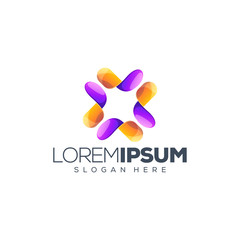 colorful people logo design vector illustration