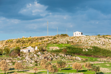 Fototapeta na wymiar Wonderful Sicilian Landscape, Barrafranca, Enna, Sicily, Italy, Europe