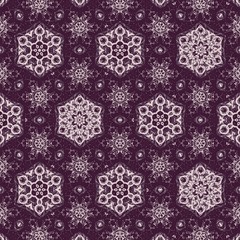 Detailed seamless pattern background . Fractal & kaleidescope art pattern background. Wall paper, wrapping paper, gift card, invitation and cover design.