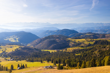 Beautiful alpine landscape. Roda di Vael mountain group. Bolzano province. South tyrol. Italy