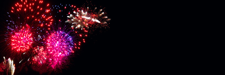 Fireworks New Year - obrazy, fototapety, plakaty