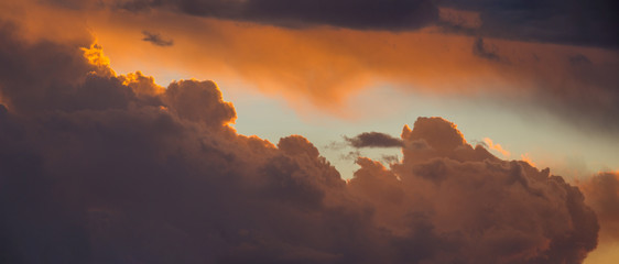 Sunset at Titicaca lake in Puno, Peru