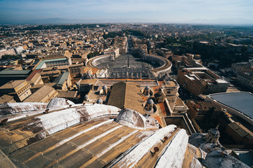 Fototapeta na wymiar St. Mark's Square Peter. View from the Basilica. Vatican