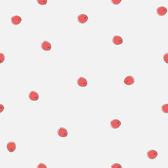 Cute Seamless Pattern cherries background. hand Drawn Delicate Design