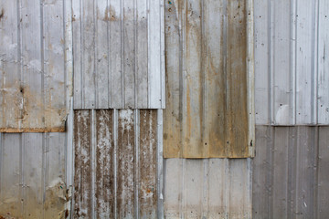 Old metal sheet roof texture. Pattern of old steel. Rusty metal sheet texture.