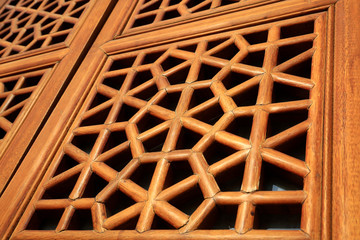 Chinese wooden window lattice