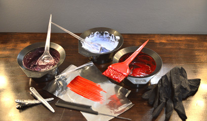 tintes de cabello pinceles colores peluqueria