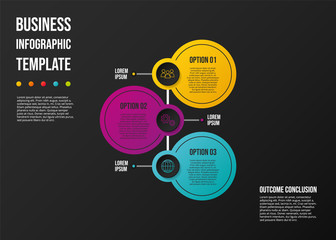 Concept of a colorful infographic with business icons - infographic template. Vector