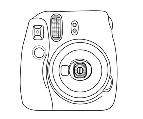 instant print vintage retro antique new camera vector