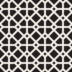 Vector seamless pattern. Geometric stripes ornament. Simple thin lines background.