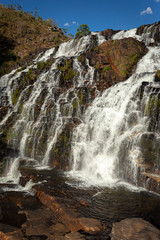 waterfall in the mountains chapada dos veadeiros
