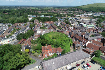 Aerial views of historic Lewes, East Sussex. © Peter Cripps