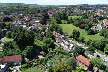 Aerial views of historic Lewes, East Sussex. © Peter Cripps