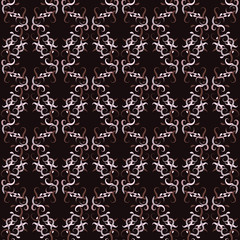 Seamless classic vintage decorative retro pattern repeat endless ornate tracery wallpaper background 