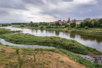 Warta River seen from a bank in Obrzycko town, Poland