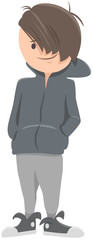 Fototapeta premium comic boy cartoon character