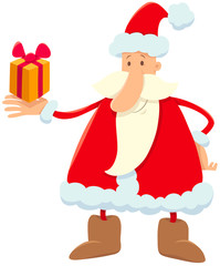 funny Santa Claus cartoon character with cane