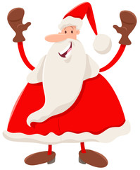 happy Santa Claus cartoon character on Christmas
