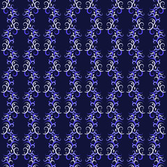 Seamless classic vintage purple tones pattern ornamental tracery repeat endless wallpaper background