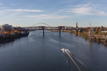 Obraz premium Portland city under the fall