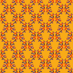 Seamless colorful vintage oriental abstract classic pattern ornaments tracery repeat endless wallpaper background