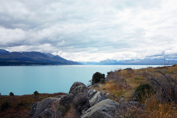 Fototapeta na wymiar Lake Tekapo New Zealand Canterbury